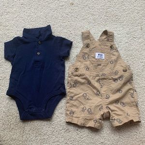 Carter's Baby boy Polo & Lion Jumper Blue Set 3M
